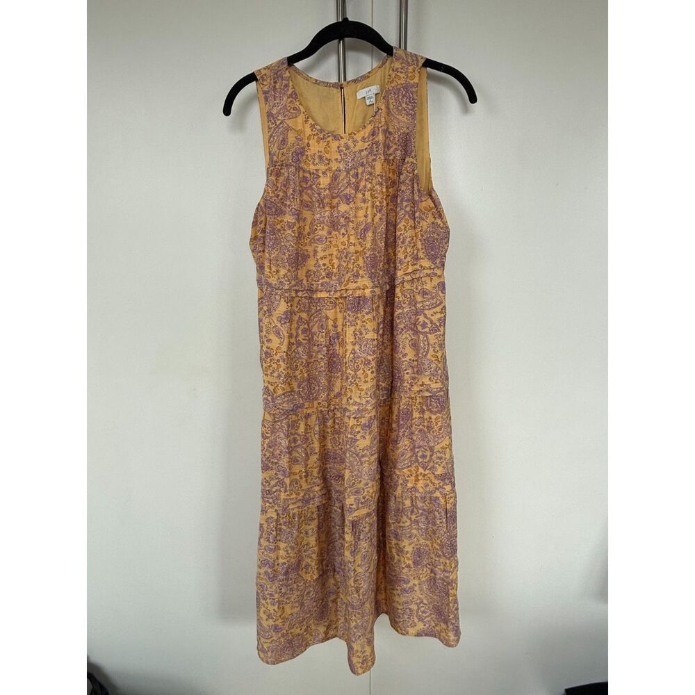 J.Jill - Yellow/Purple Floral Print Maxi Dress - SP